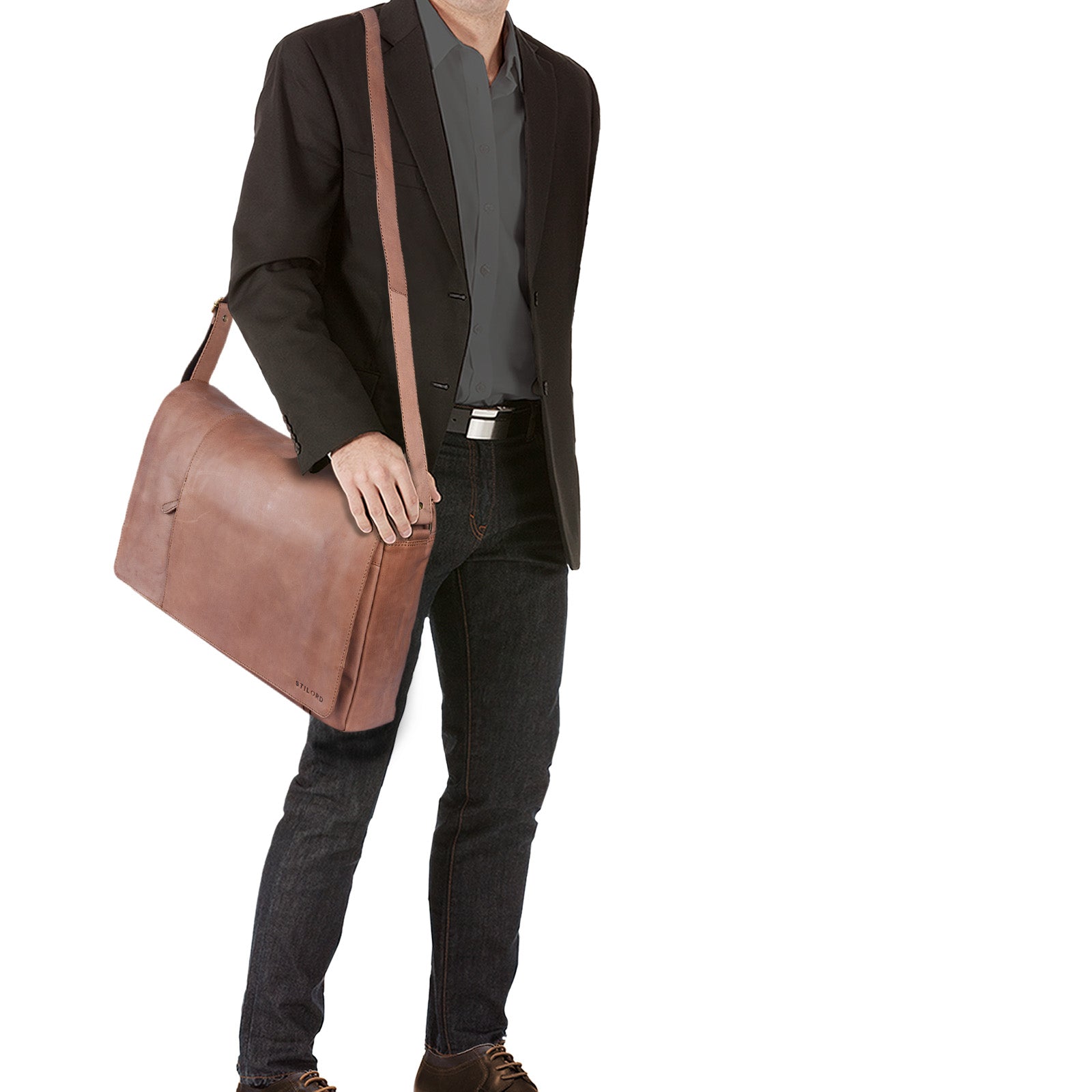 Vintage Messenger Bag Hellbraun