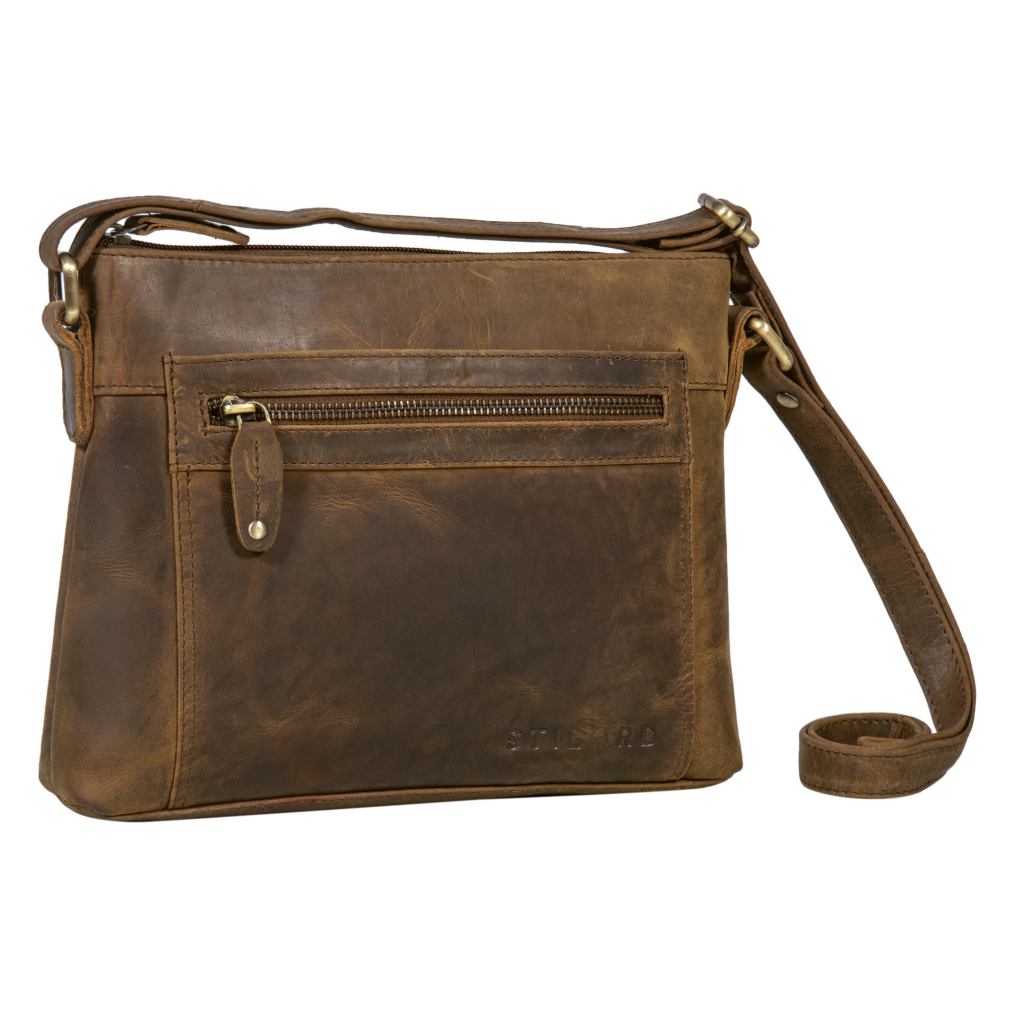 Freizeittasche leder klein braun