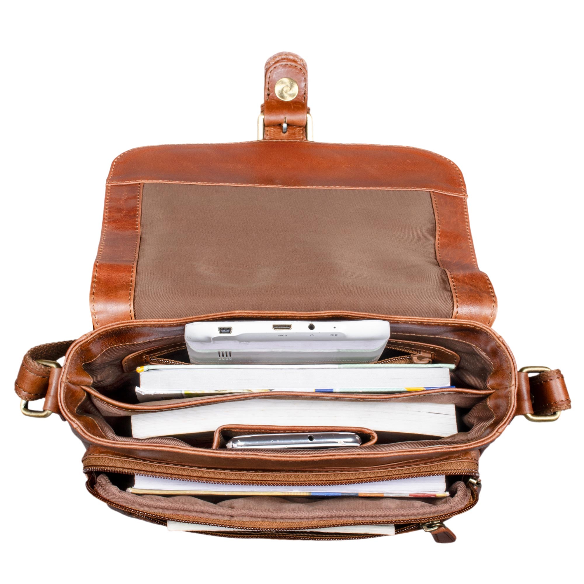 Partytasche Leder braun