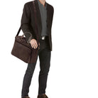 Braune Leder Aktentasche Herren