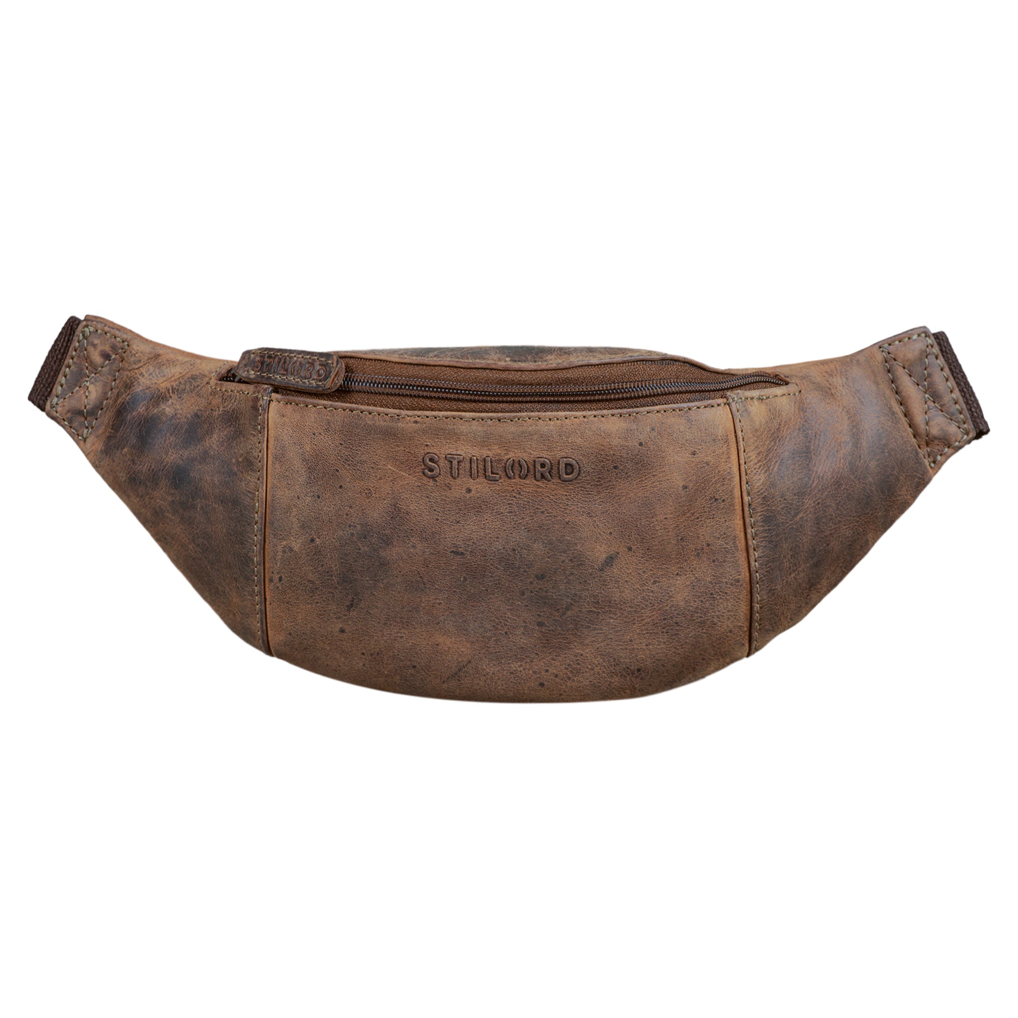 Bauchtasche Leder braun gross