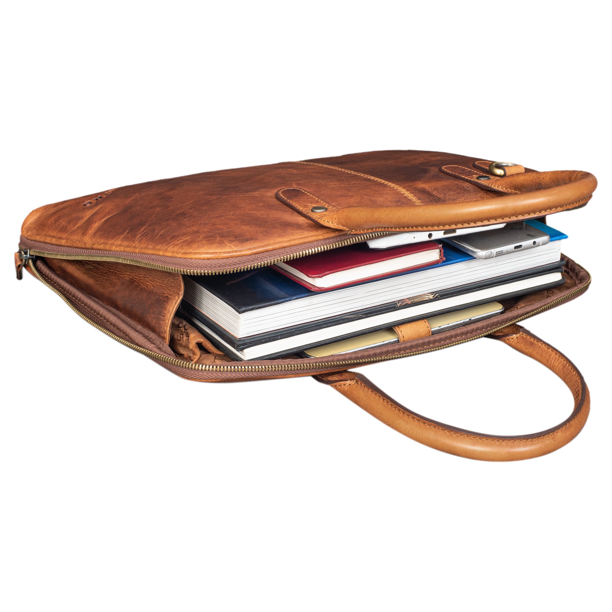 Arbeitstasche Echtleder braun