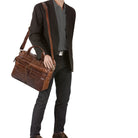 Vintage Schultertasche Echtleder
