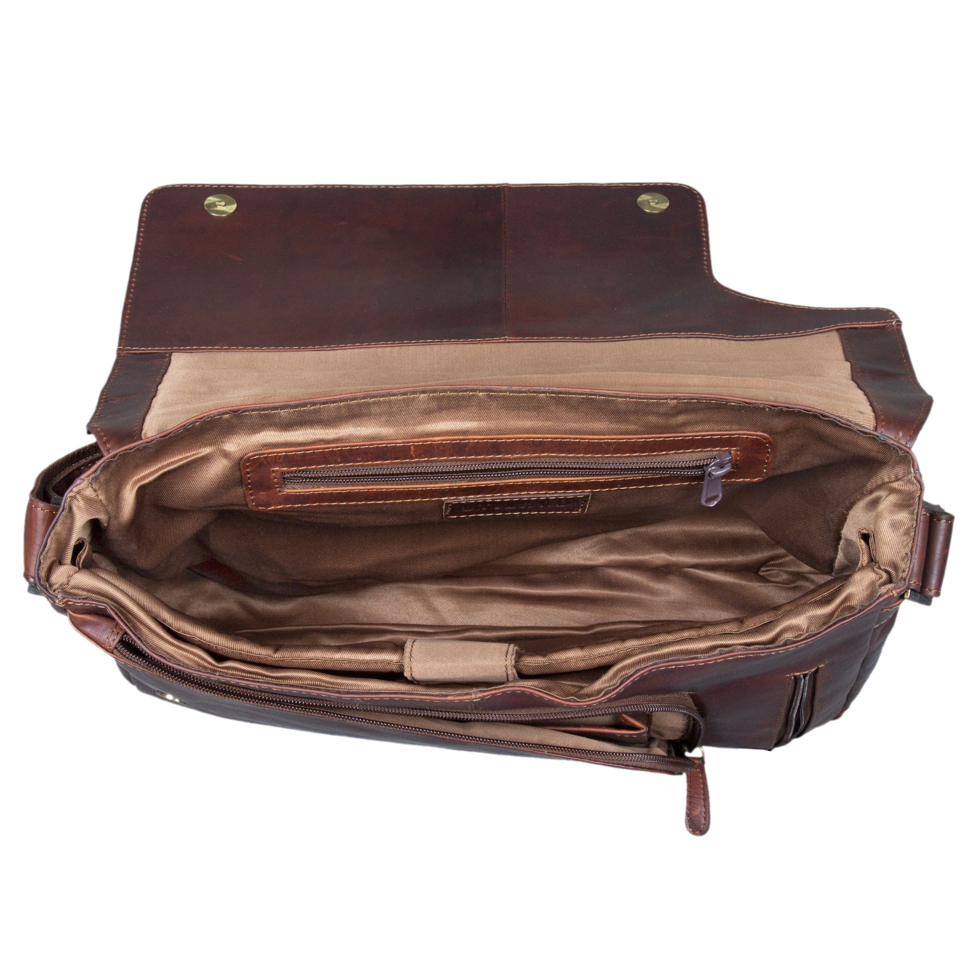 Herren Messenger Bag Leder dunkel braun