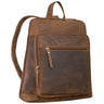 "Camden" Moderner Lederrucksack Damen Echtleder Mittelgroß 14 Zoll