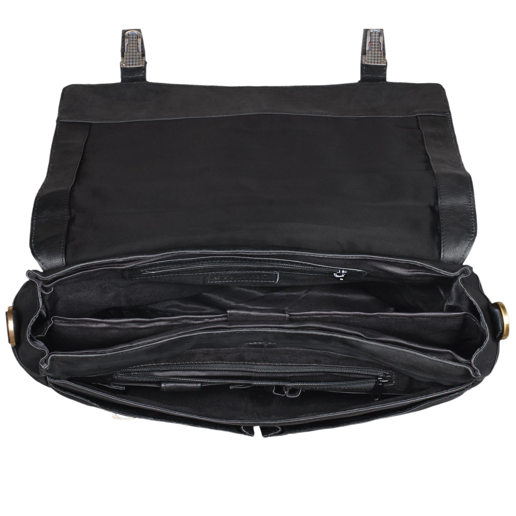 Aktentasche Leder Vintage schwarz