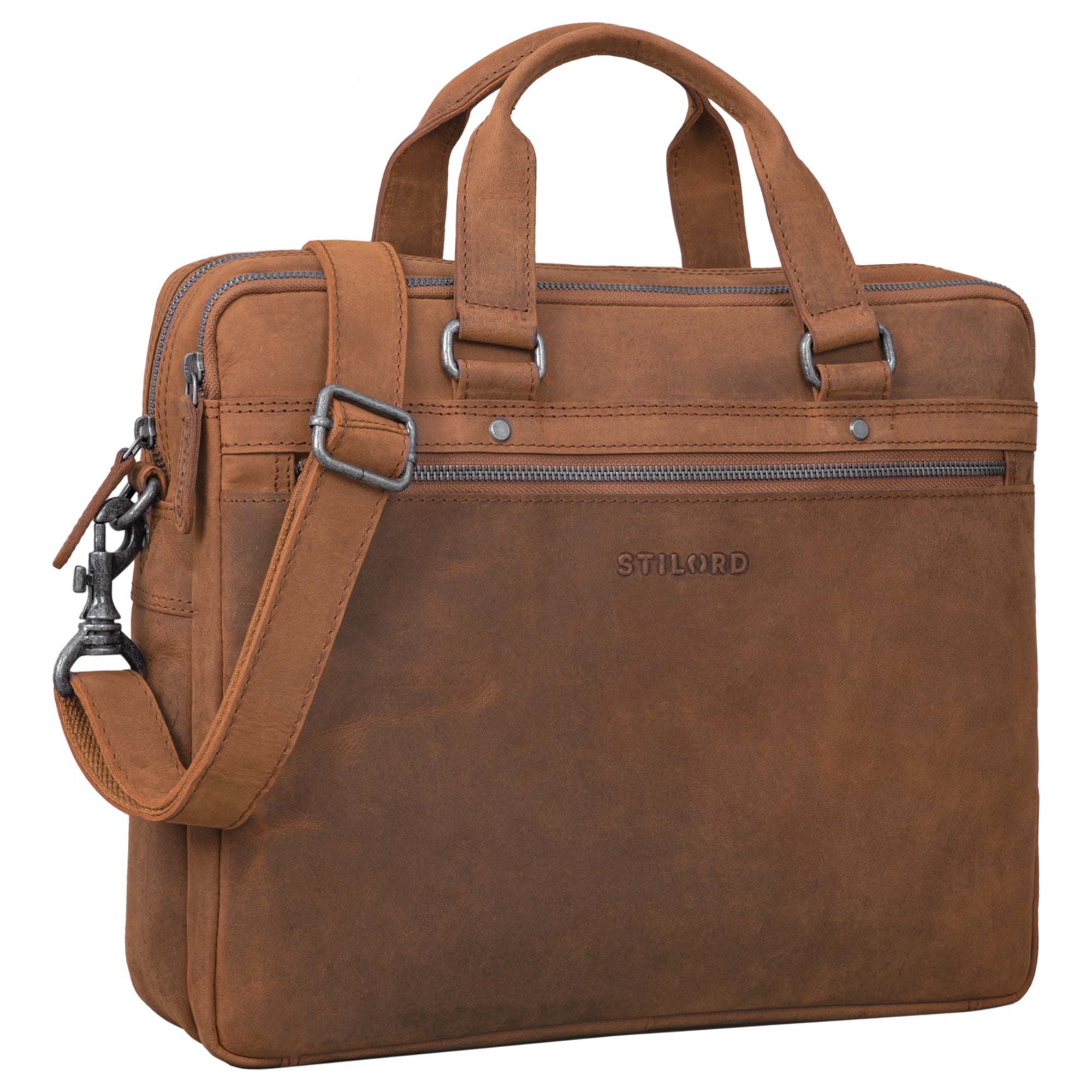 Notebooktasche Leder 15 Zoll Leder braun