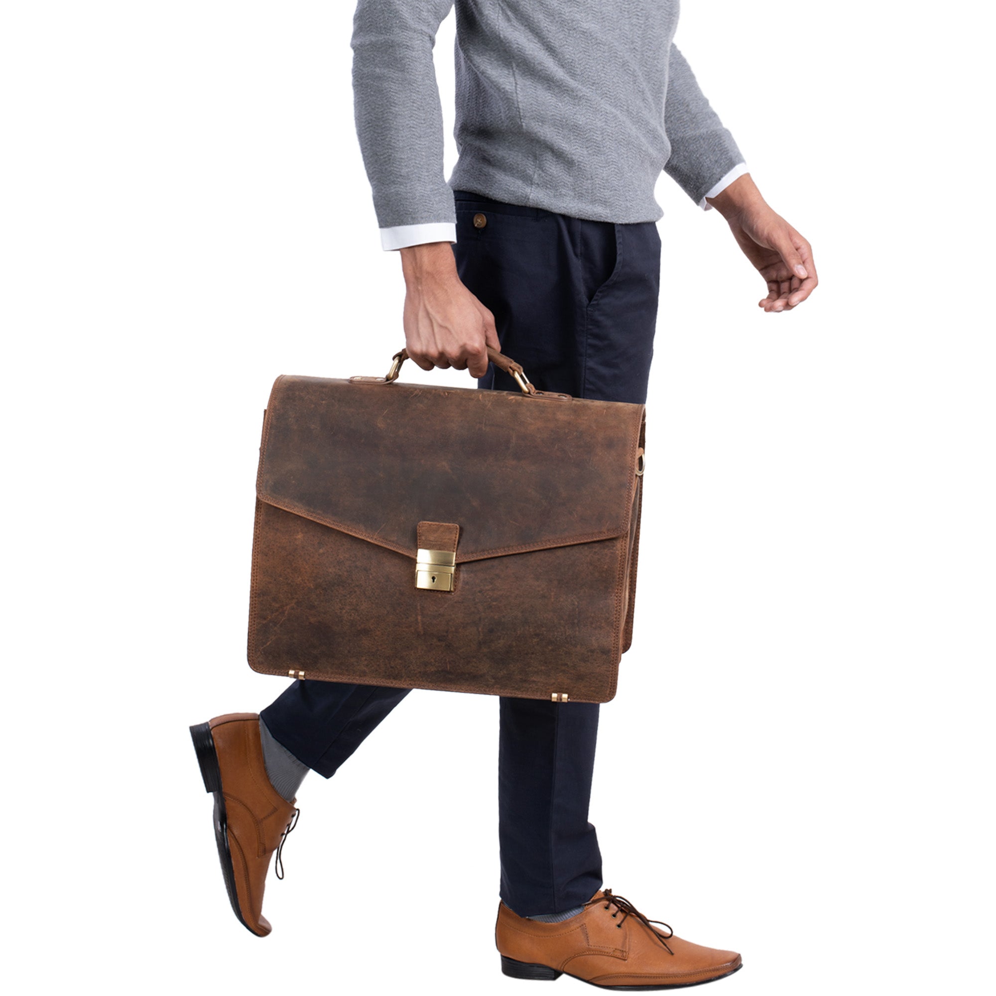 Aktentasche Dreifachtrenner Leder