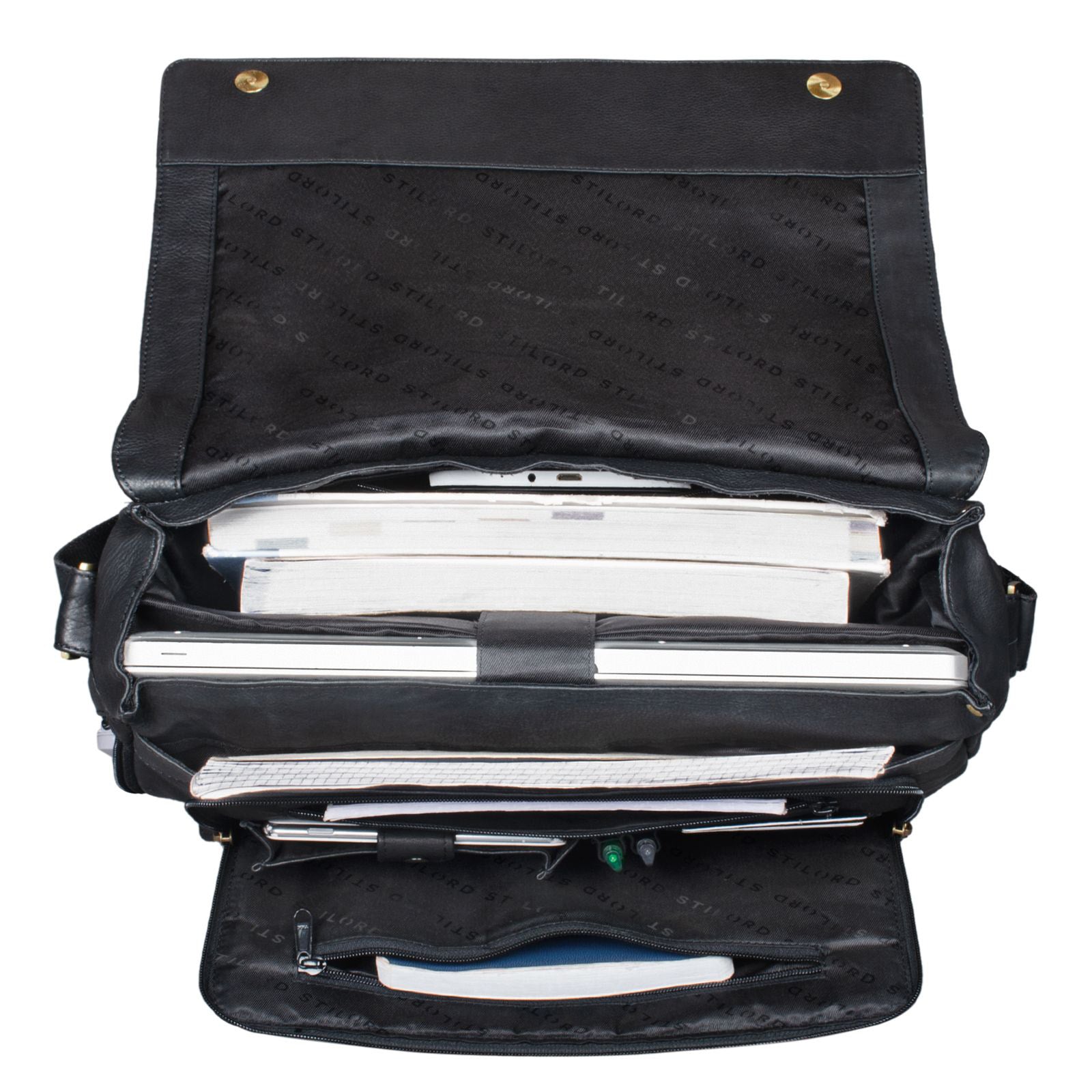 15 Zoll Vintage Businesstasche schwarz