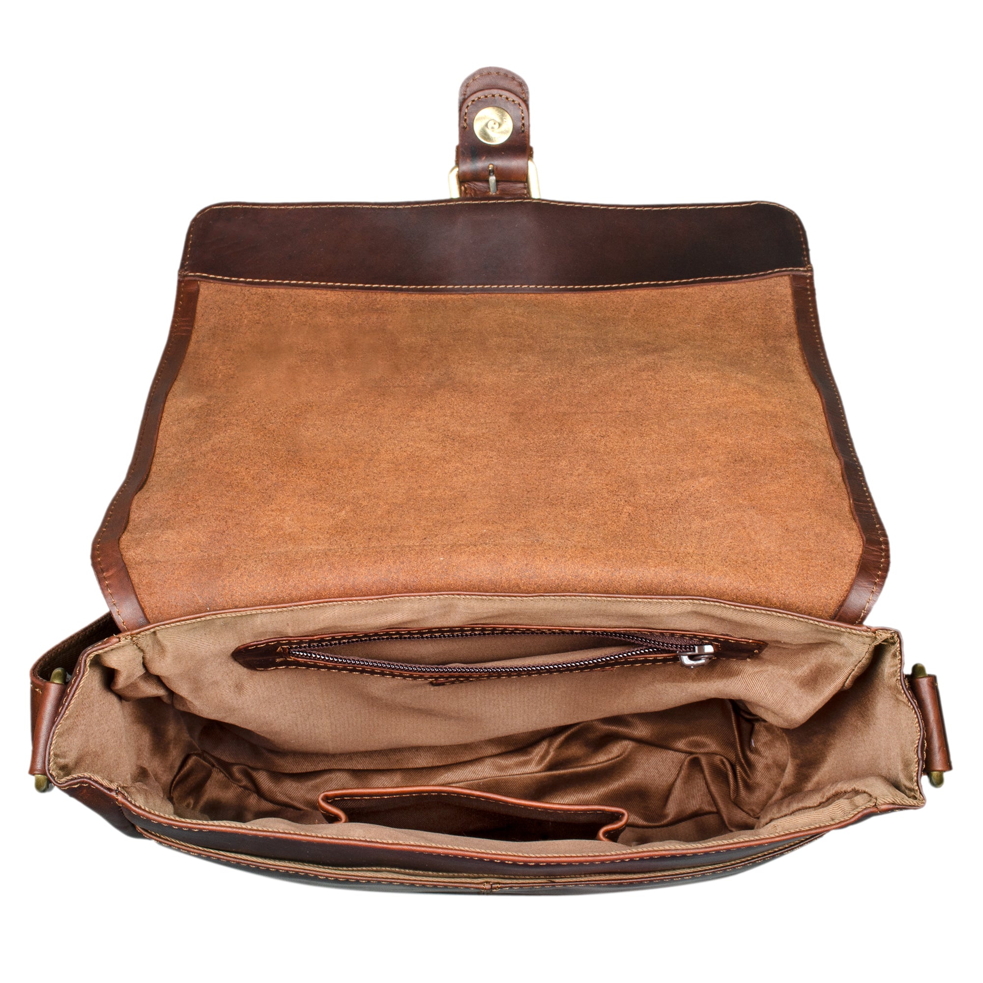 Herren Cross Body Bag Leder braun