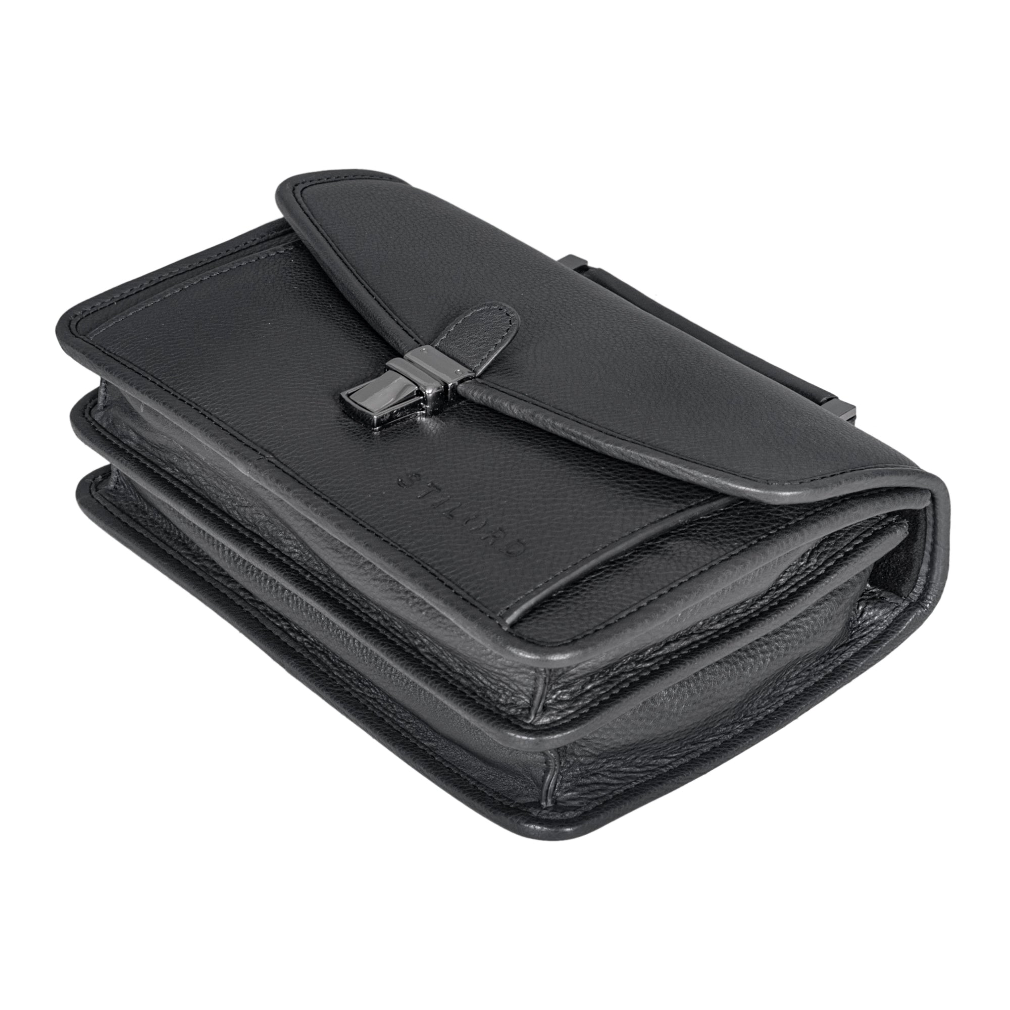 Ledertasche schwarz Damen DINA A5