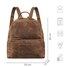 Damenrucksack Wildleder klein braun