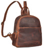 "Elonora" Vintage Leder Rucksack Tasche 2 in 1 Damen