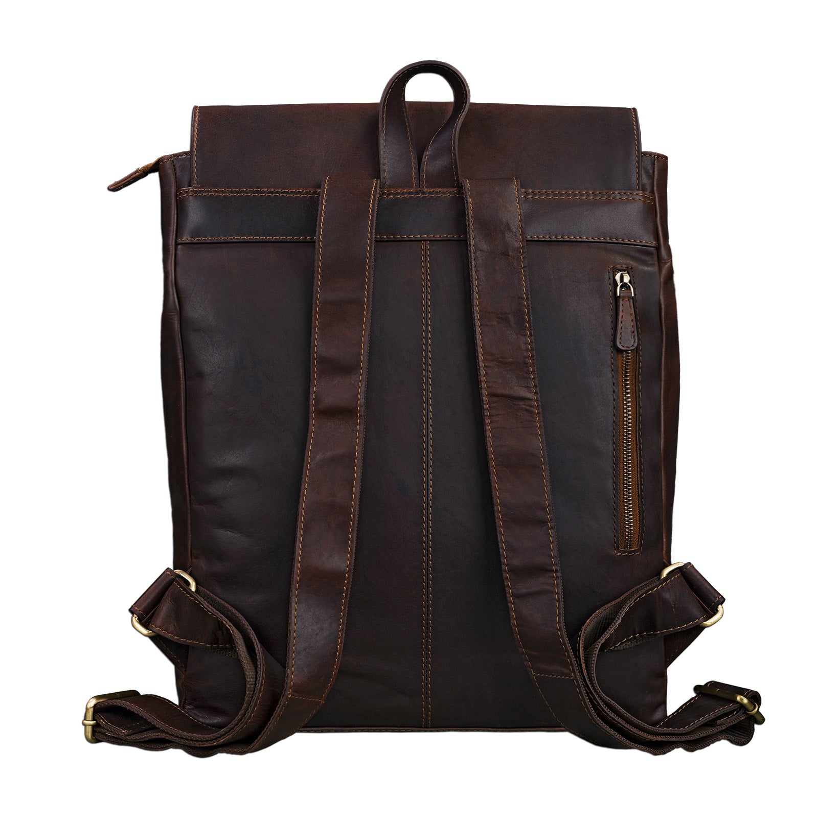 Backpack Unisex Leder dunkel braun