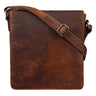 "Gerry" Kleine Leder Messenger Bag Hochformat