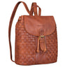 "Camilla" Kleiner Lederrucksack Damen im Boho-Look geflochten