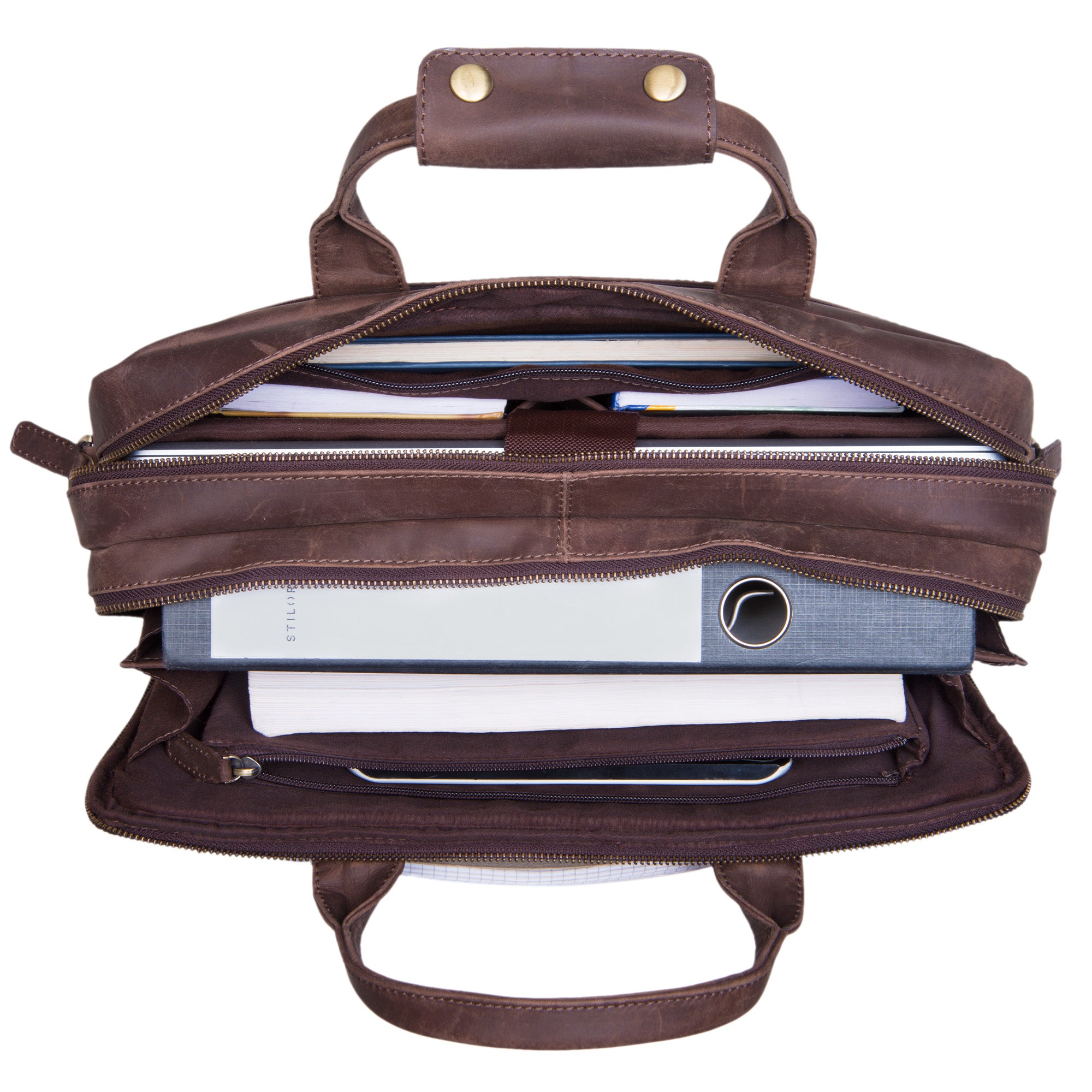 Elegante Vintage Akten Ledertasche