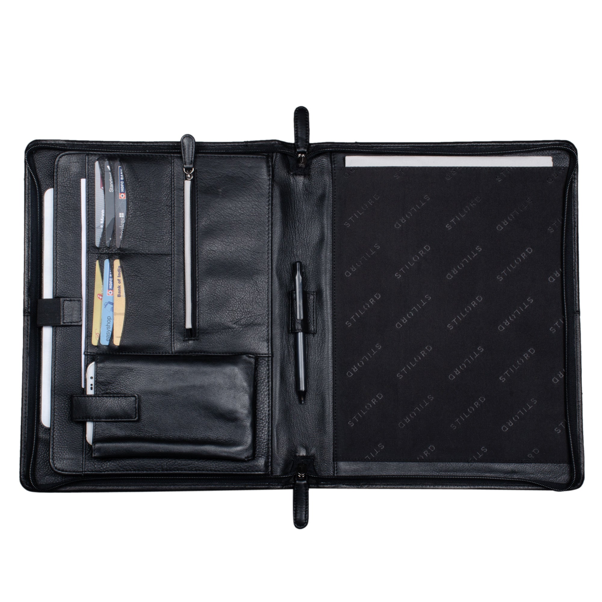 Manager Mappe Leder schwarz