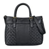 "Daniela" Modische Handtasche Leder Damen mit Flecht-Optik