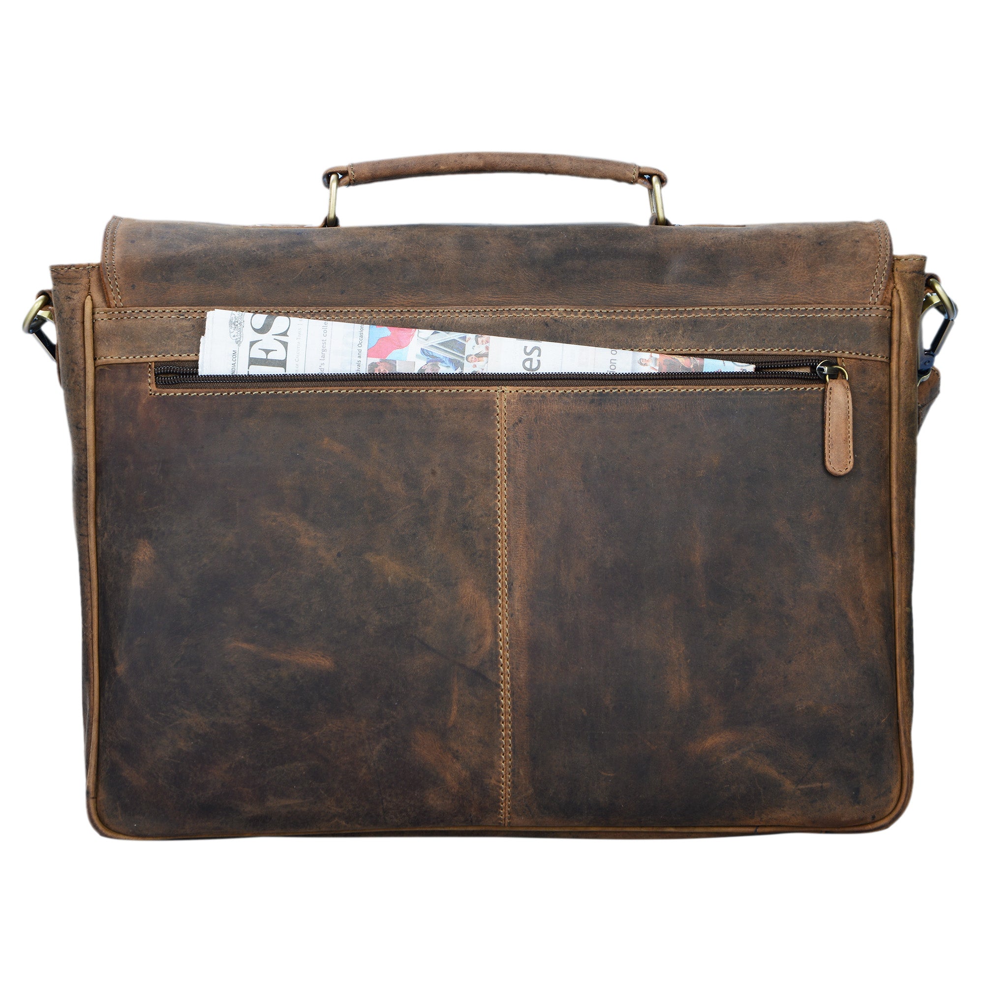 Herrenhandtasche Leder braun