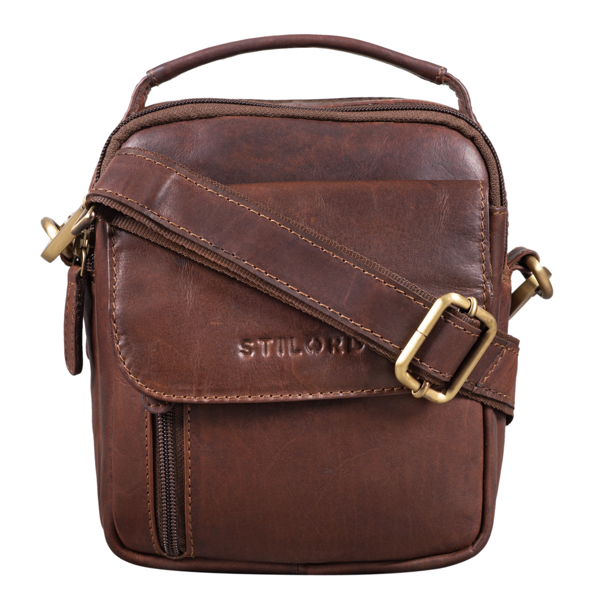 Kleine Vintage Männertasche in Braun