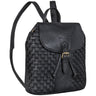 "Camilla" Kleiner Lederrucksack Damen im Boho-Look geflochten