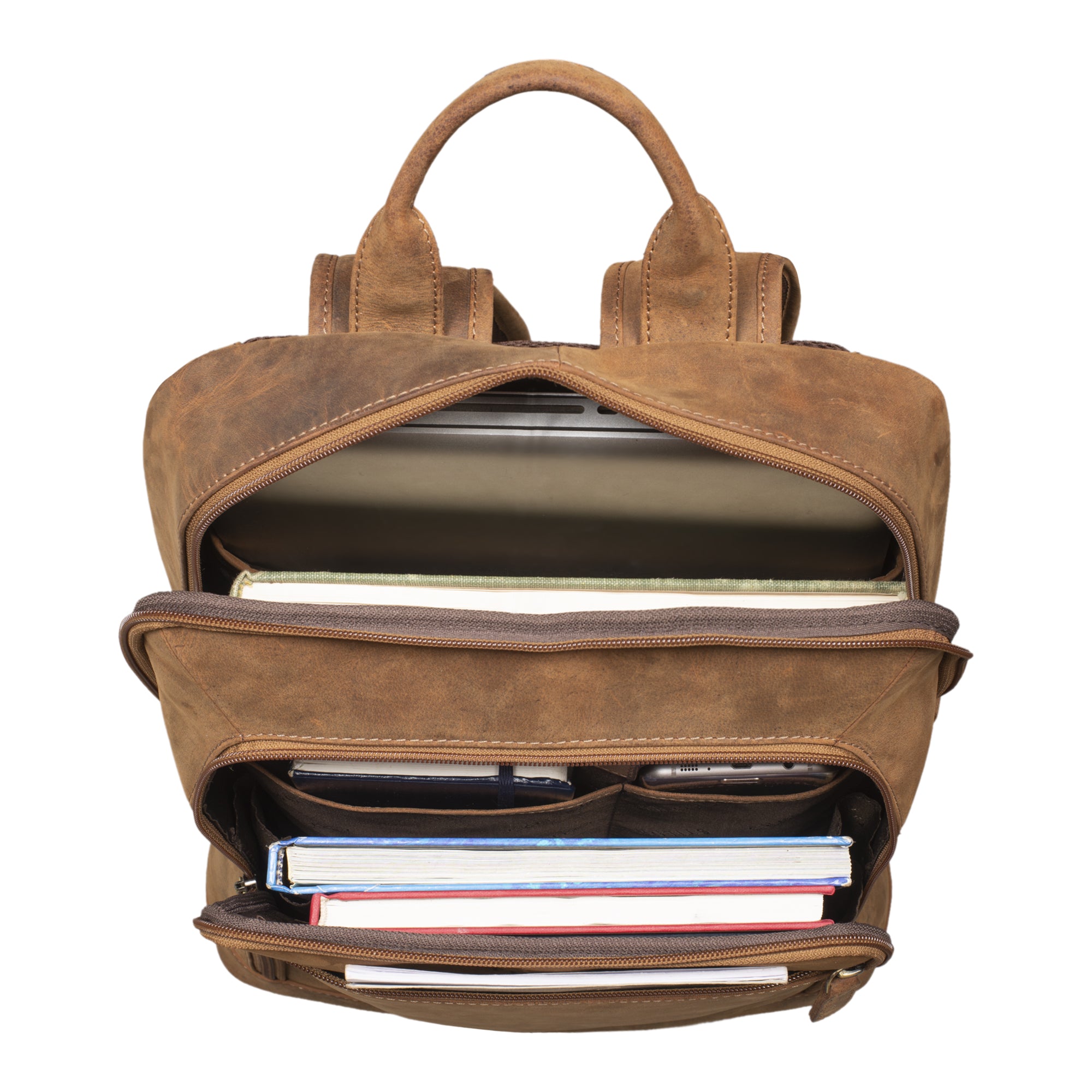 Vintage Leder Rucksack groß