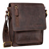 "Finn" Kleine Umhängetasche Herren Leder Messenger Bag Herrentasche