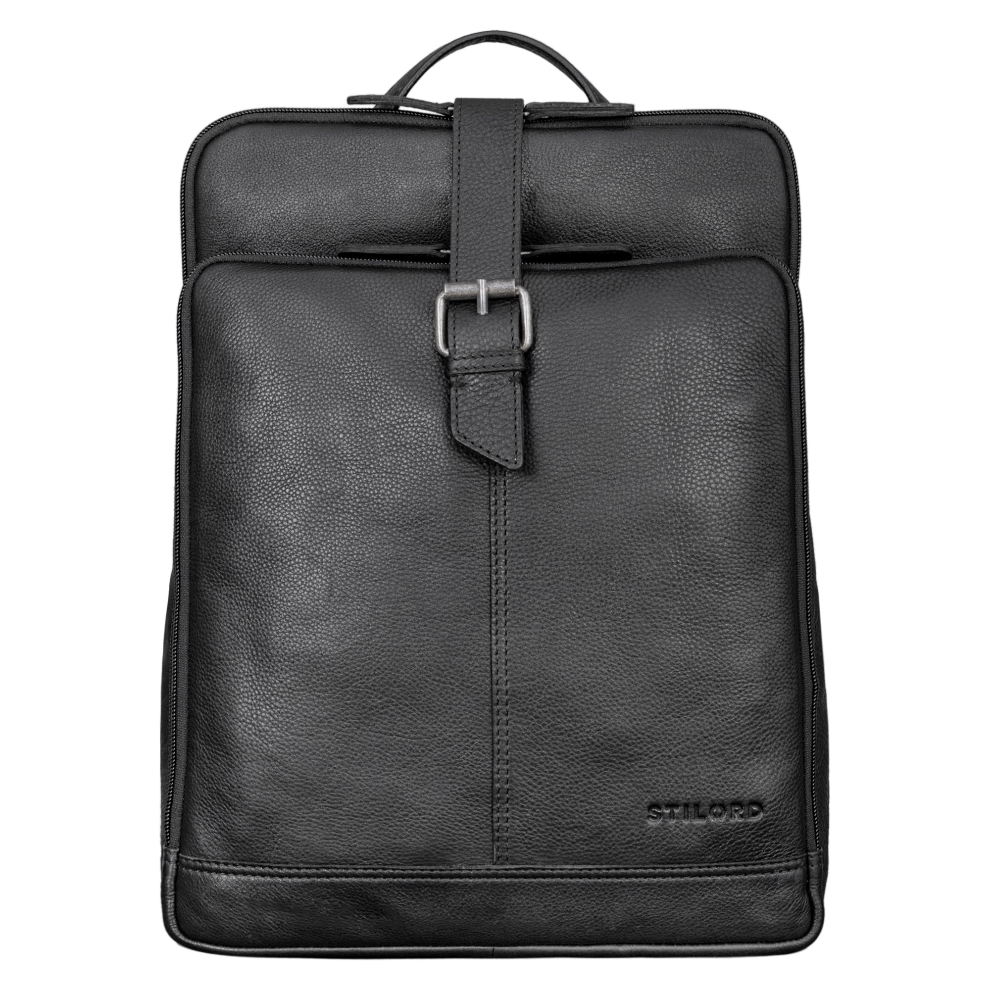 Lederrucksack klein schwarz