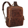 "Gino" Stilvoller Business Leder Rucksack für 15.6 - 17 Zoll Laptop