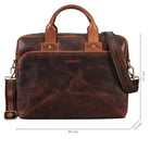 Braune Ledertasche zum Umhängen für Laptops