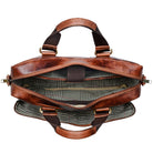 Leder Aktentasche kariertes Innenfutter