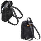 rucksacktasche schwarz leder vintage