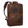 "Barney" Schmaler Laptop Rucksack 15,6 Zoll Leder für Damen und Herren