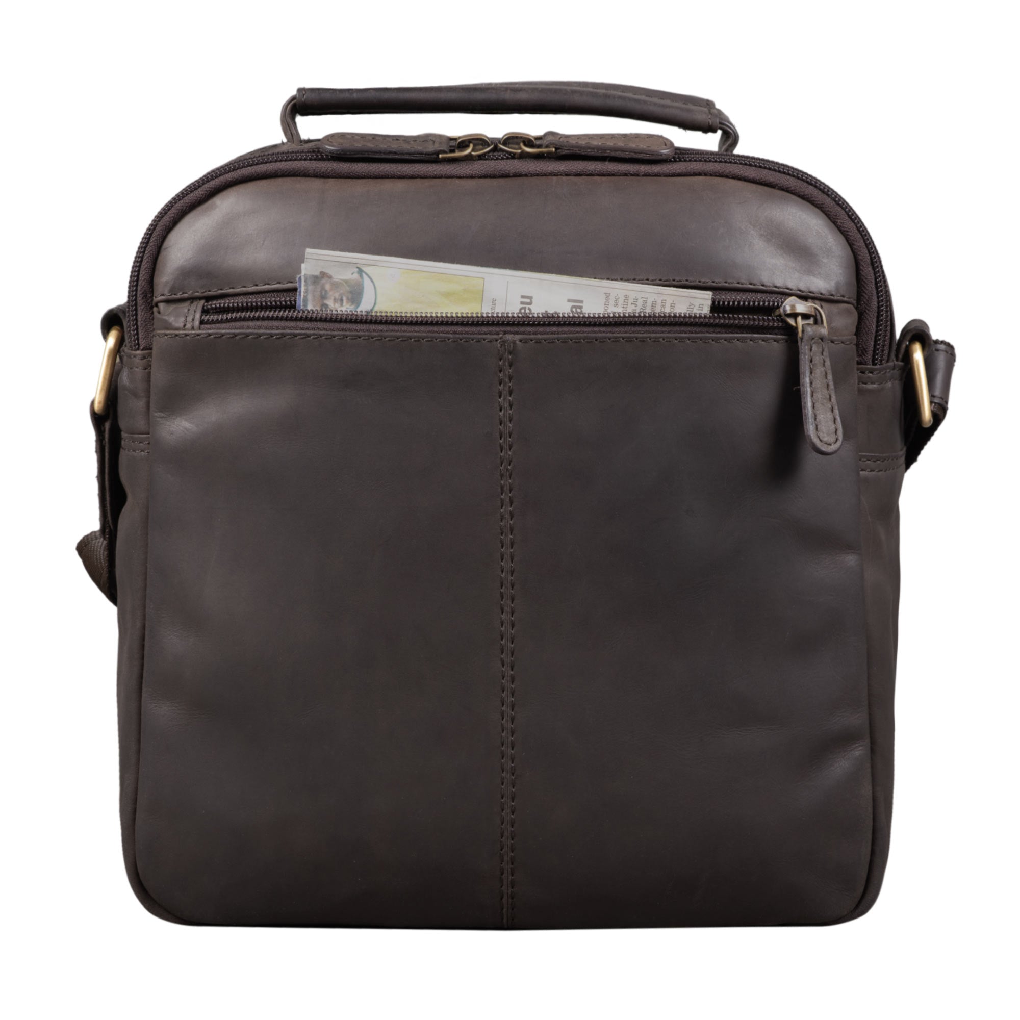 Herrenhandtasche Leder braun