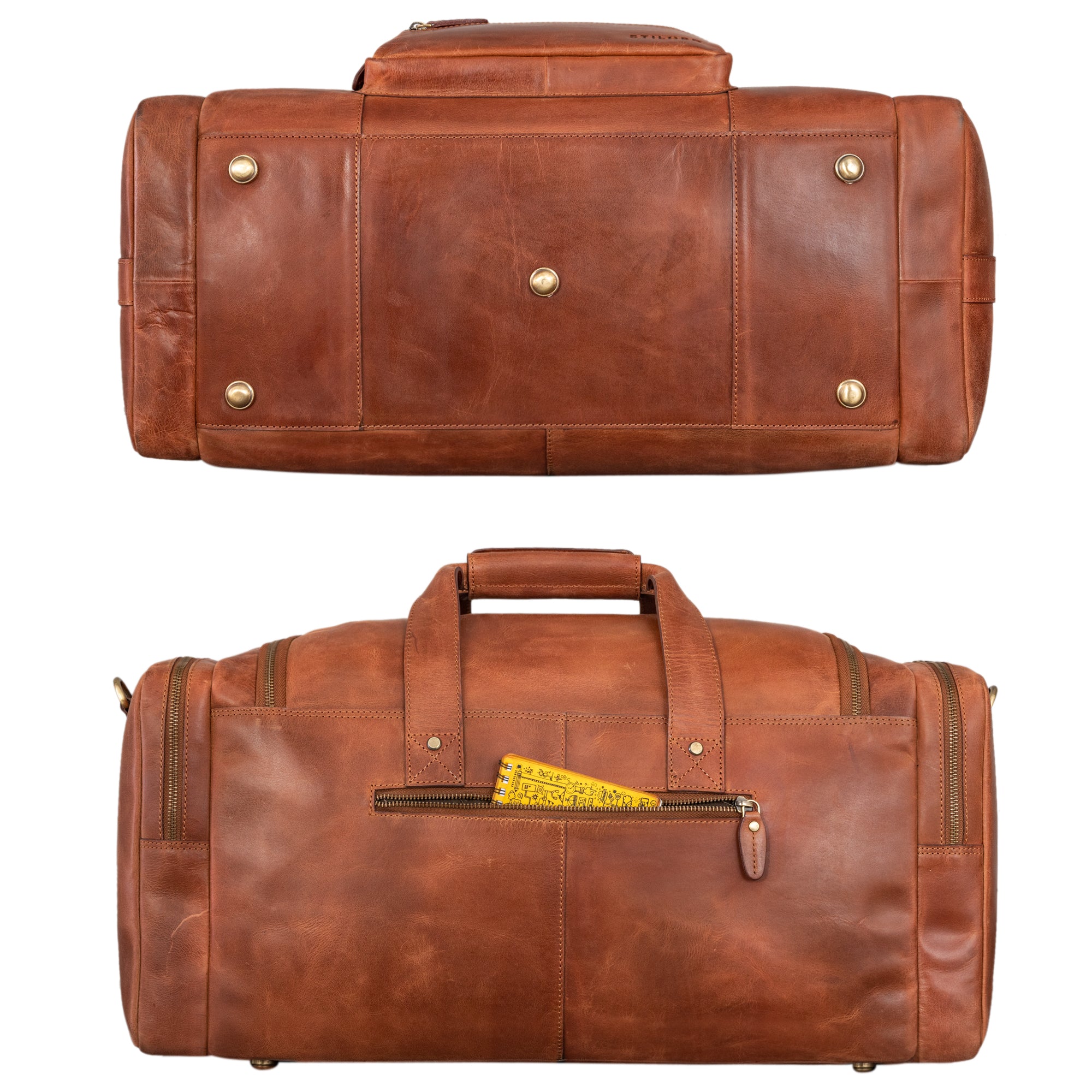 Handgepäcktasche Leder Braun