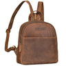 "Elonora" Vintage Leder Rucksack Tasche 2 in 1 Damen