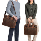 Braune Leder Tasche Din A4 Ordner Klein