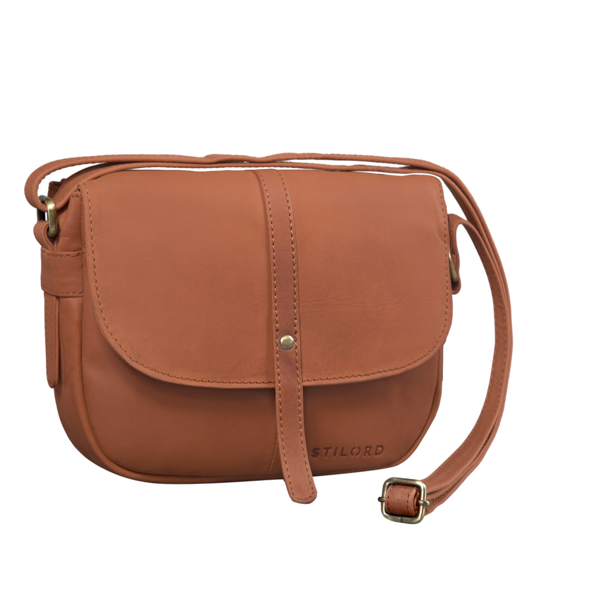 Damen Schultertasche Leder Vintage klein