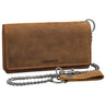 "Leonidas" Leder Portemonnaie Herren mit Kette RFID