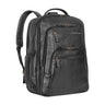 Herren und Damen Rucksack Leder Groß mit Laptop Fach 18 Zoll  schwarz