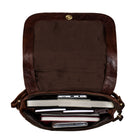 Schultertasche Vollleder Schultertasche Braun