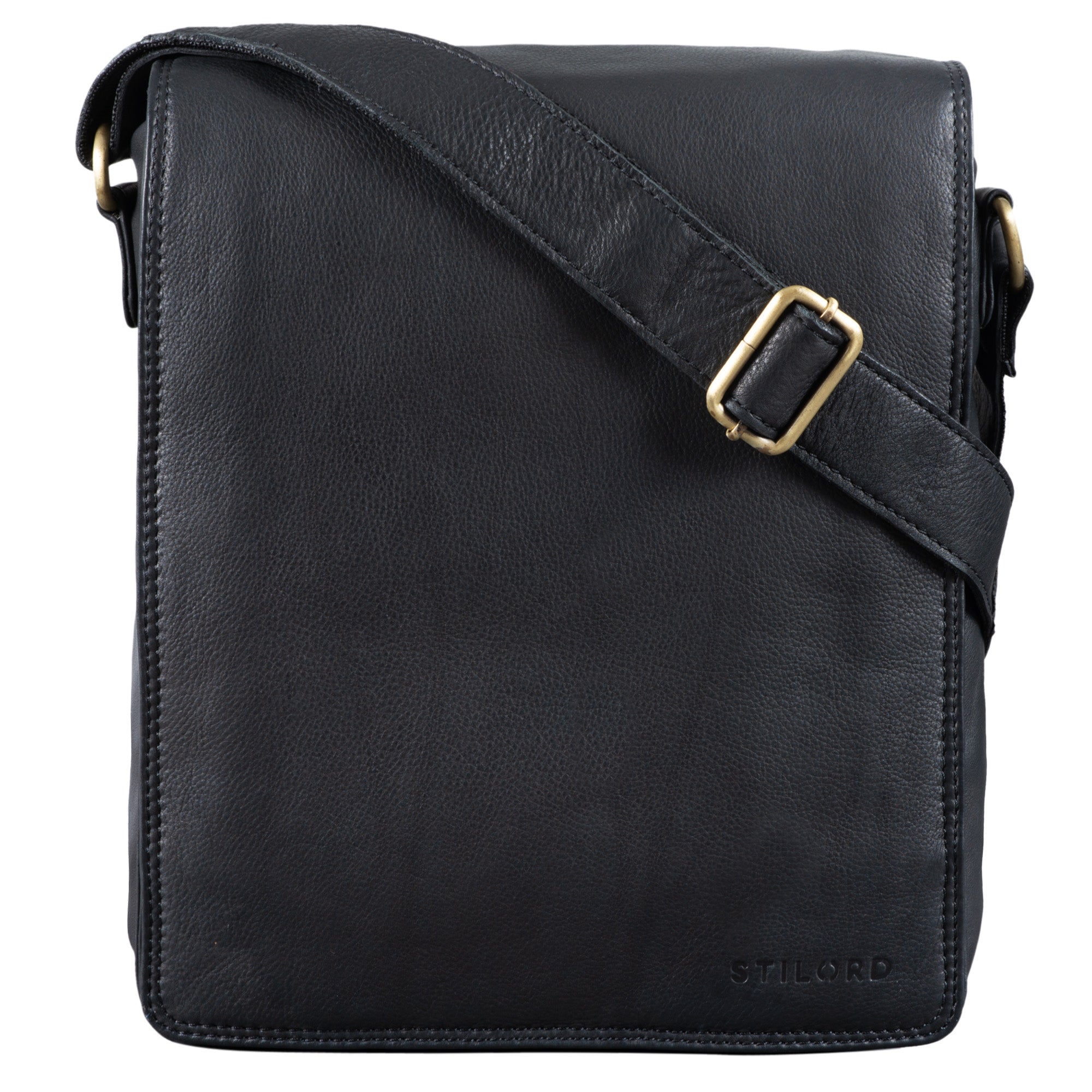 Schwarze Ledertasche Herren 13,3 ZOll