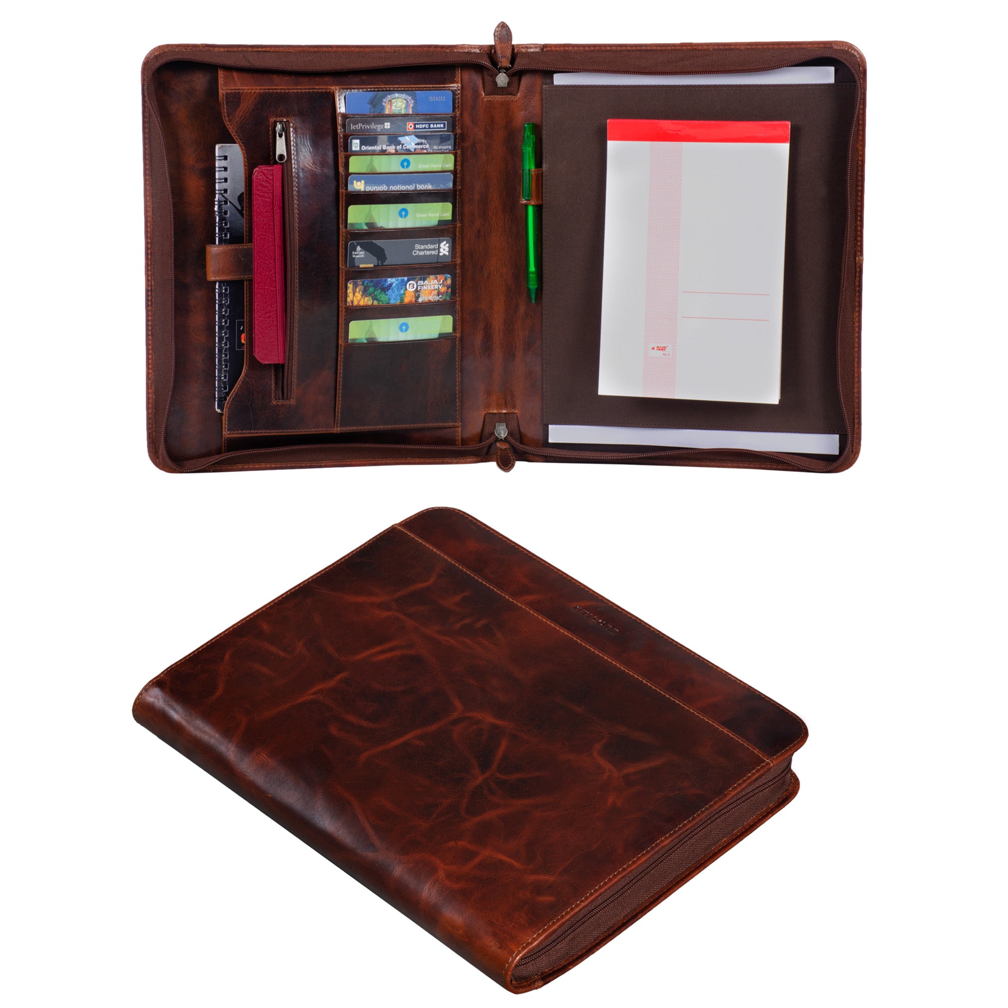 Leder Mappe Herren braun