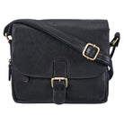 Kleine Messenger Bag Leder schwarz