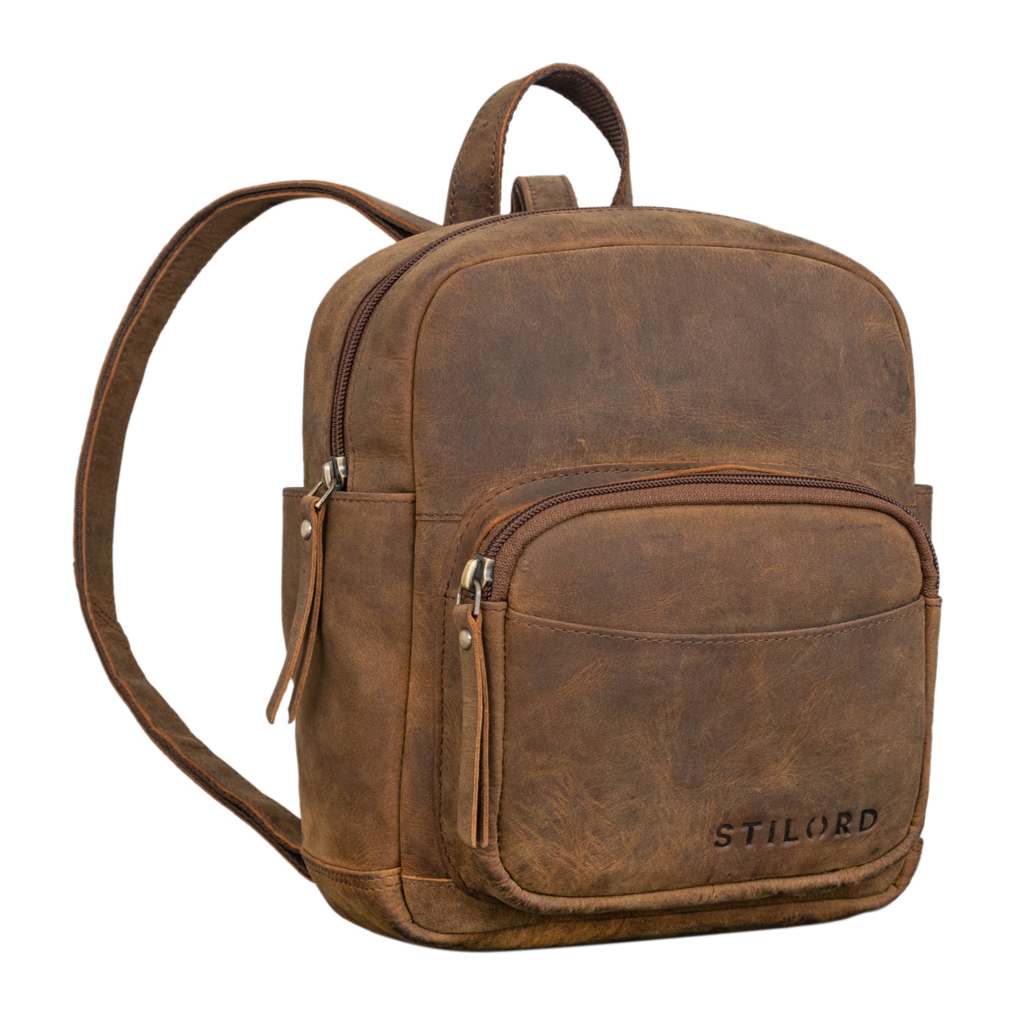 Damenrucksack Mini Leder braun
