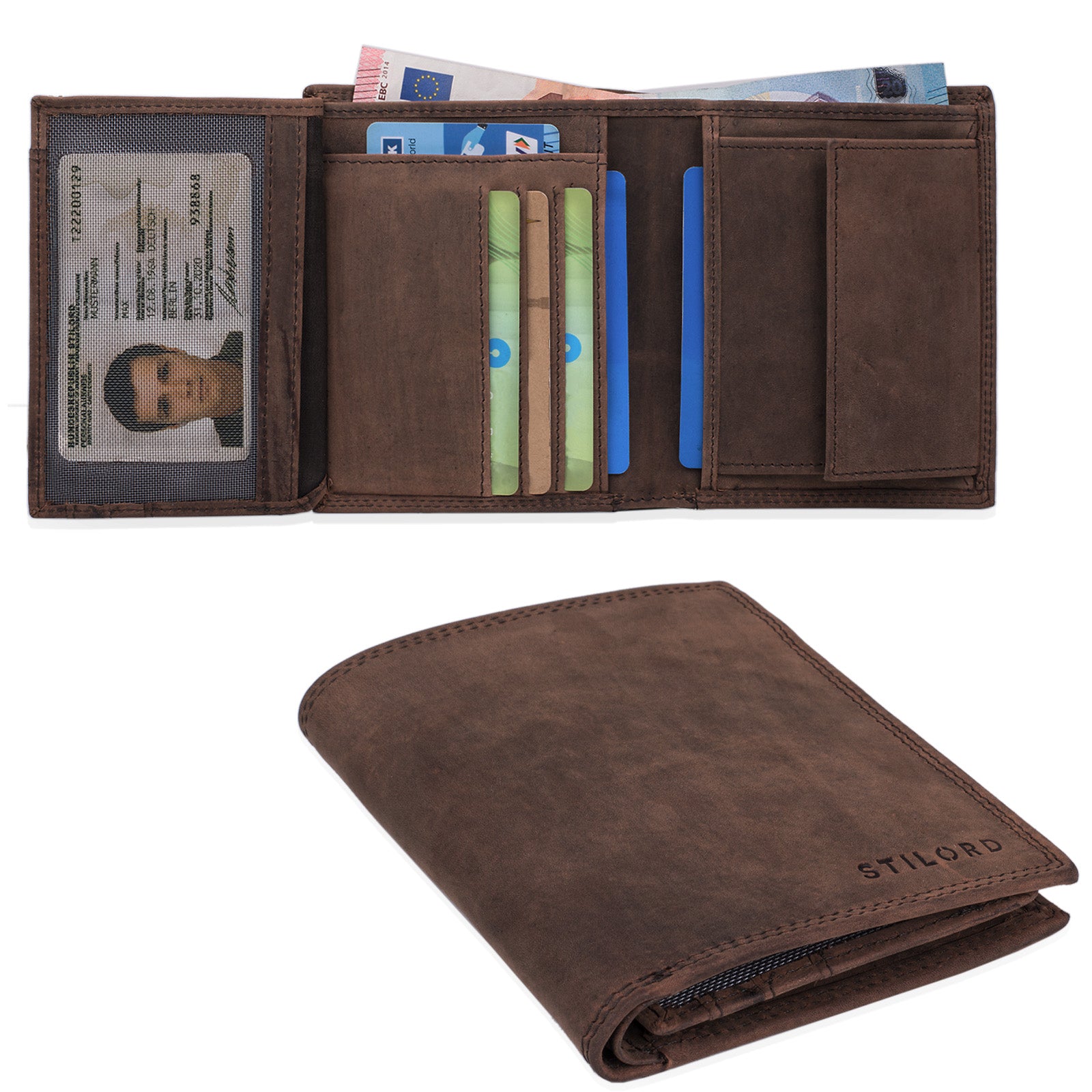 Ledergeldbörse braun Leder