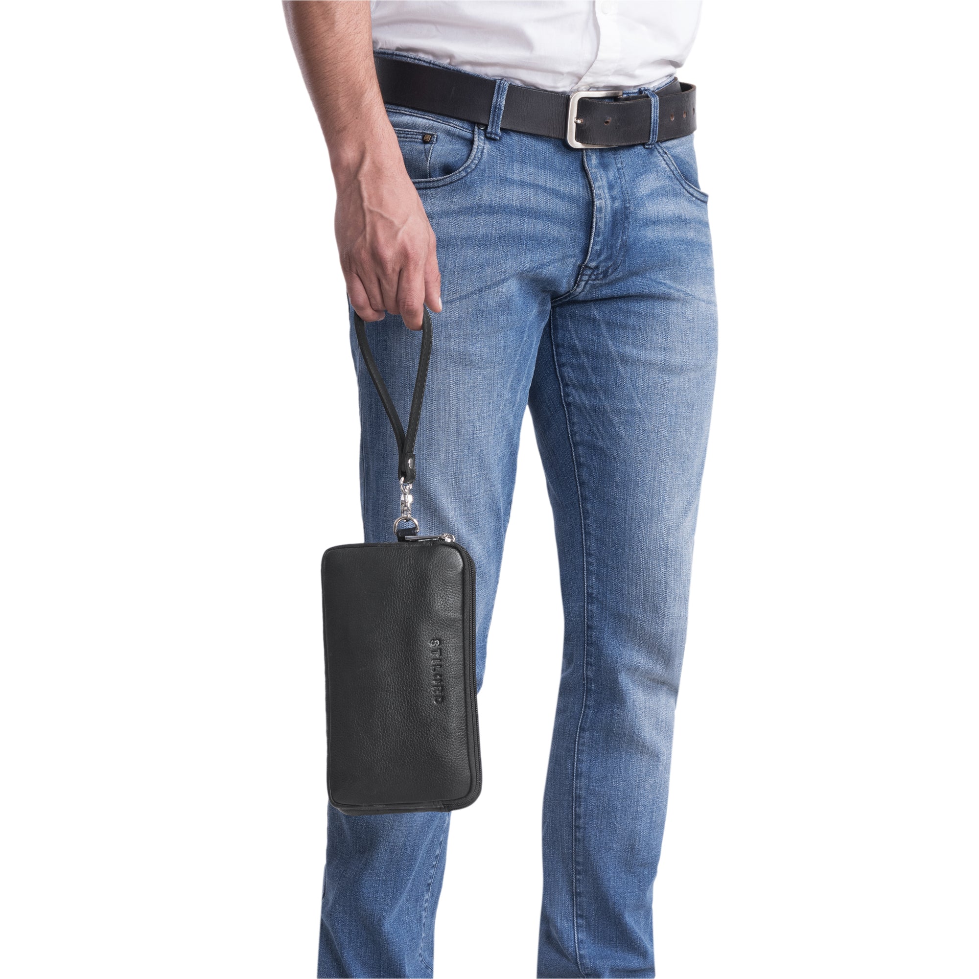 Robuste Lederhandgelenktasche