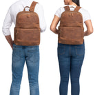 Leder Daypack groß cognac braun