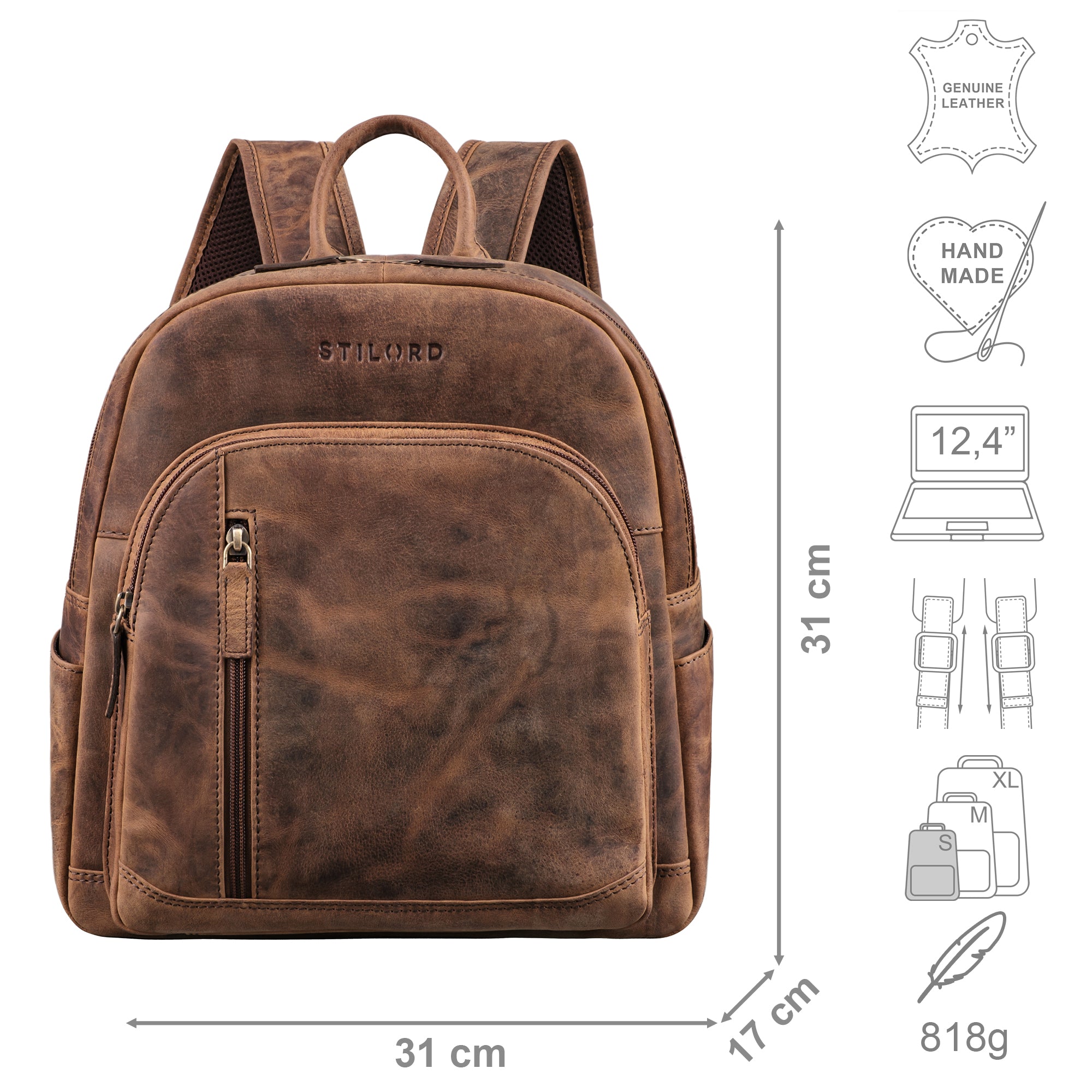 Rucksack Damen Wildleder klein